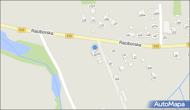 Rydułtowy, Raciborska, 14, mapa Rydułtowy