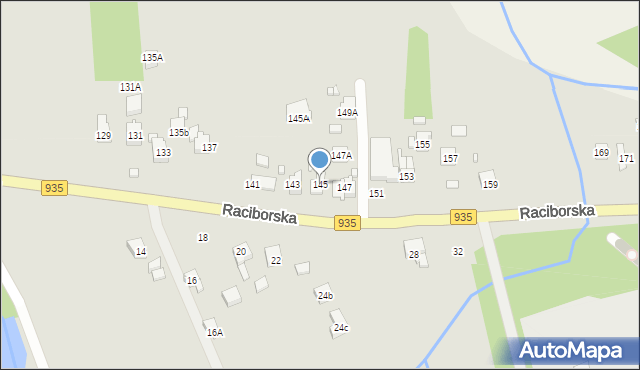 Rydułtowy, Raciborska, 145, mapa Rydułtowy