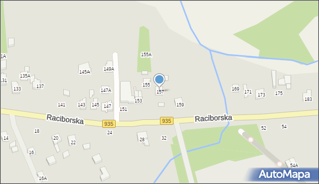 Rydułtowy, Raciborska, 157, mapa Rydułtowy