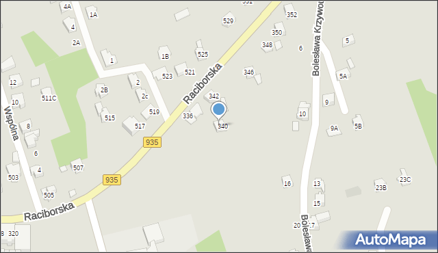 Rydułtowy, Raciborska, 342A, mapa Rydułtowy