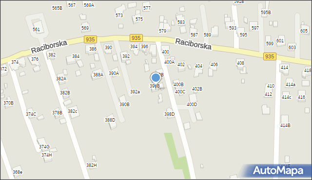 Rydułtowy, Raciborska, 398C, mapa Rydułtowy