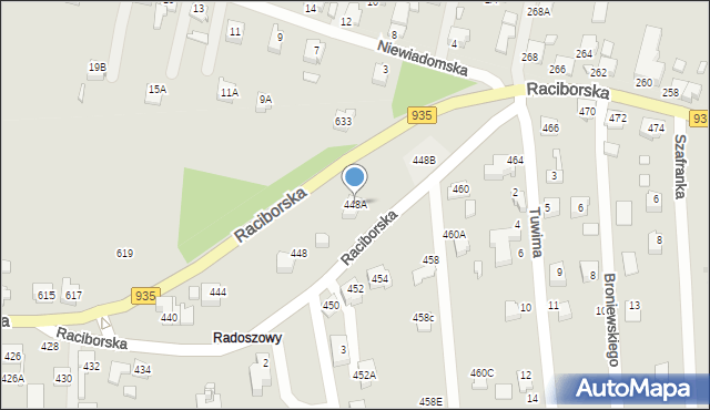 Rydułtowy, Raciborska, 448A, mapa Rydułtowy