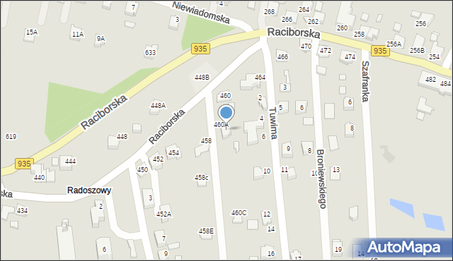 Rydułtowy, Raciborska, 462, mapa Rydułtowy