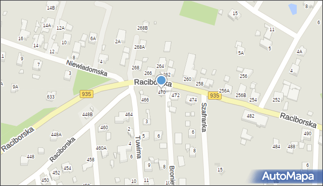 Rydułtowy, Raciborska, 470, mapa Rydułtowy