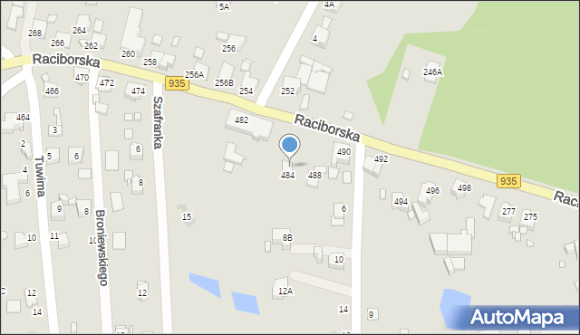 Rydułtowy, Raciborska, 486, mapa Rydułtowy