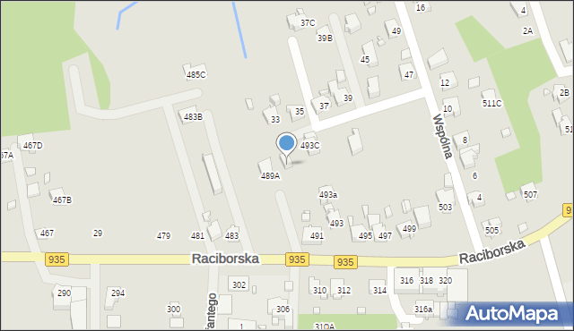 Rydułtowy, Raciborska, 491A, mapa Rydułtowy