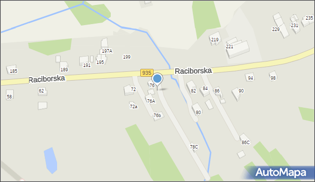 Rydułtowy, Raciborska, 78, mapa Rydułtowy