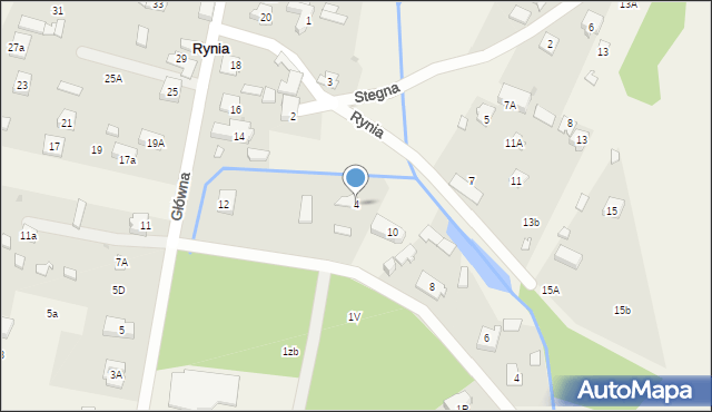 Rynia, Radzymińska, 4, mapa Rynia