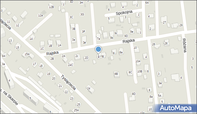 Sędziszów, Rajska, 4, mapa Sędziszów