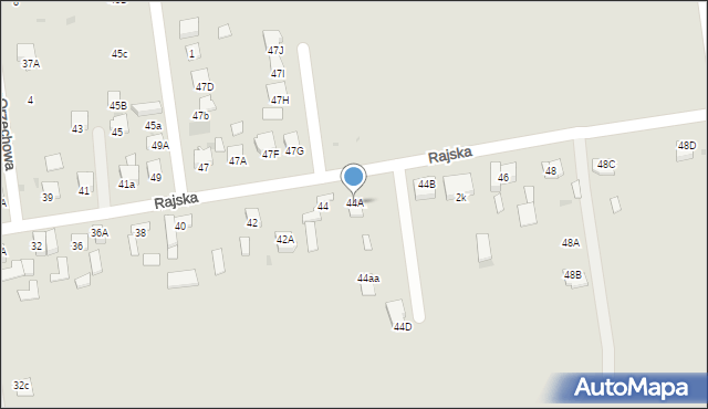 Sędziszów, Rajska, 44A, mapa Sędziszów