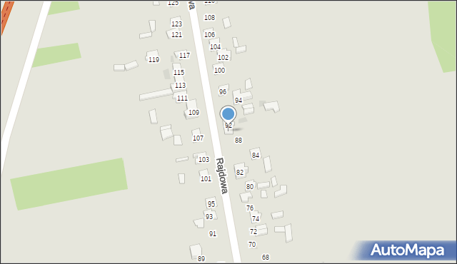 Skarżysko-Kamienna, Rajdowa, 90, mapa Skarżysko-Kamienna