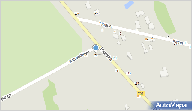 Skierniewice, Rawska, 76, mapa Skierniewic