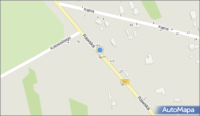 Skierniewice, Rawska, 78, mapa Skierniewic