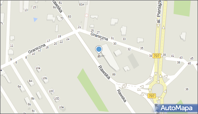 Skierniewice, Rawska, 85, mapa Skierniewic