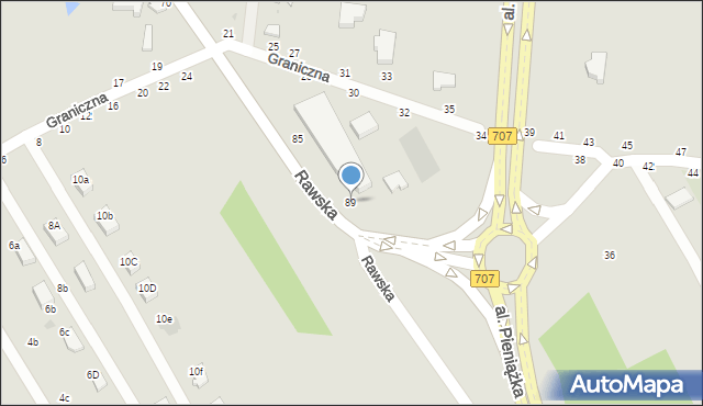 Skierniewice, Rawska, 89, mapa Skierniewic