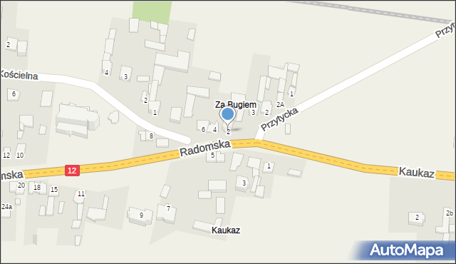 Skrzynno, Radomska, 2, mapa Skrzynno