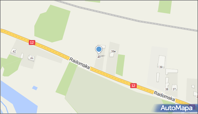 Skrzynno, Radomska, 40, mapa Skrzynno