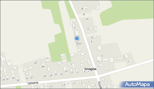 Smagów, Radomska, 3, mapa Smagów