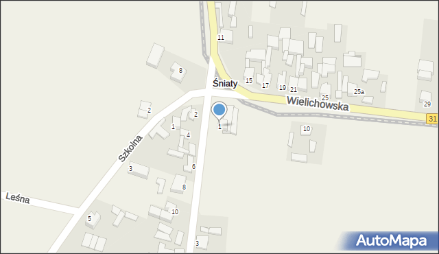 Śniaty, Ratajczaka, 1, mapa Śniaty