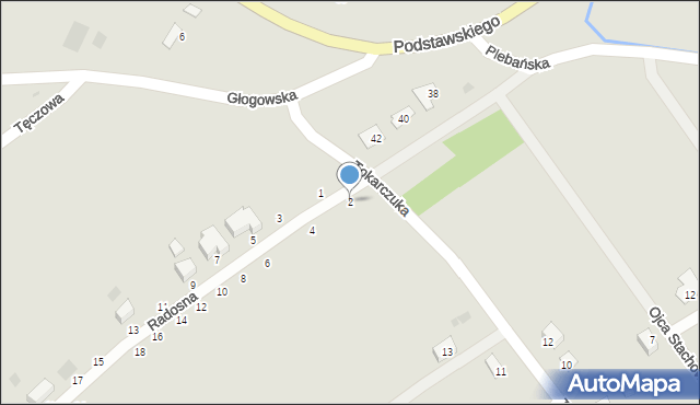 Sokołów Małopolski, Radosna, 2, mapa Sokołów Małopolski