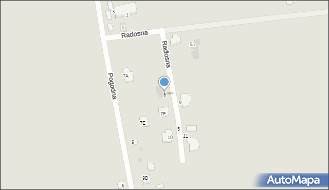 Sokołów Podlaski, Radosna, 6, mapa Sokołów Podlaski