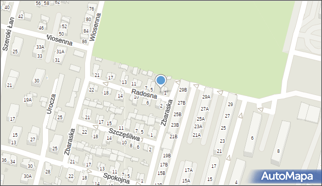 Sosnowiec, Radosna, 3, mapa Sosnowca