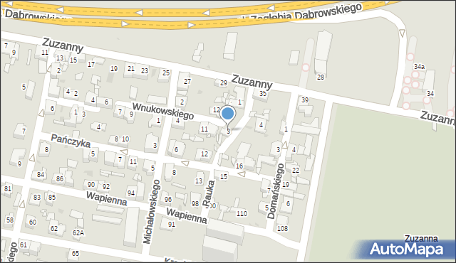 Sosnowiec, Rauka Piotra, 3, mapa Sosnowca