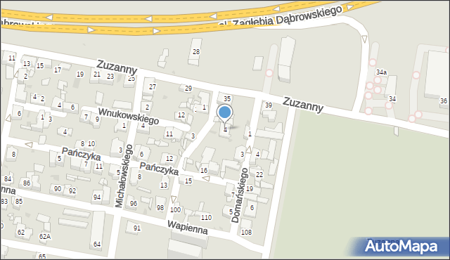 Sosnowiec, Rauka Piotra, 4, mapa Sosnowca