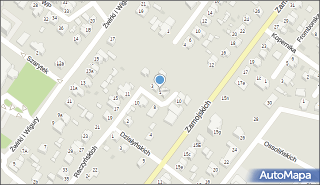 Środa Wielkopolska, Raczyńskich, 1, mapa Środa Wielkopolska