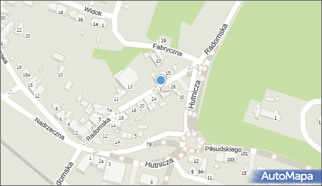 Starachowice, Radomska, 26, mapa Starachowic