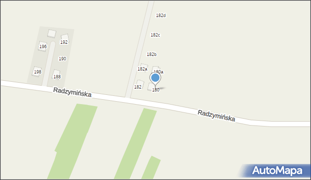 Stary Kraszew, Radzymińska, 180, mapa Stary Kraszew