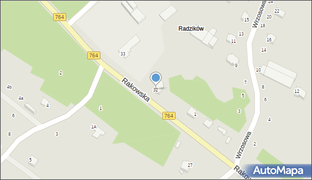 Staszów, Rakowska, 32, mapa Staszów