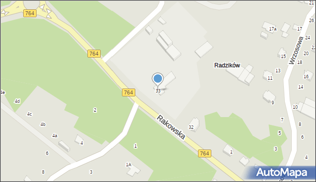 Staszów, Rakowska, 33, mapa Staszów