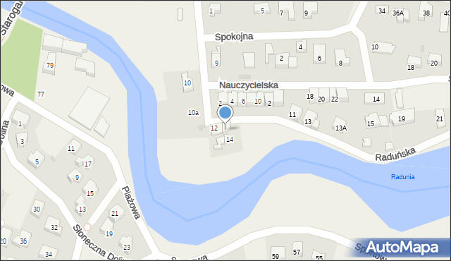 Straszyn, Raduńska, 12A, mapa Straszyn