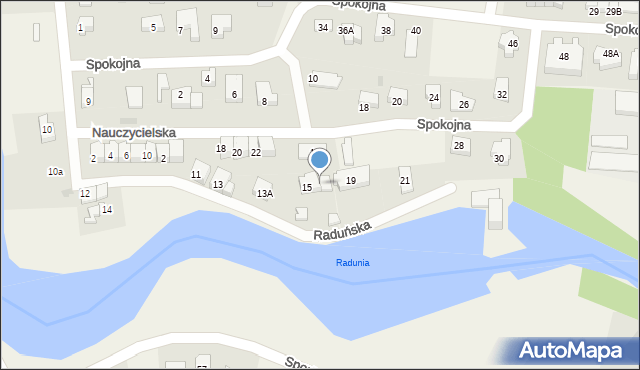 Straszyn, Raduńska, 17, mapa Straszyn