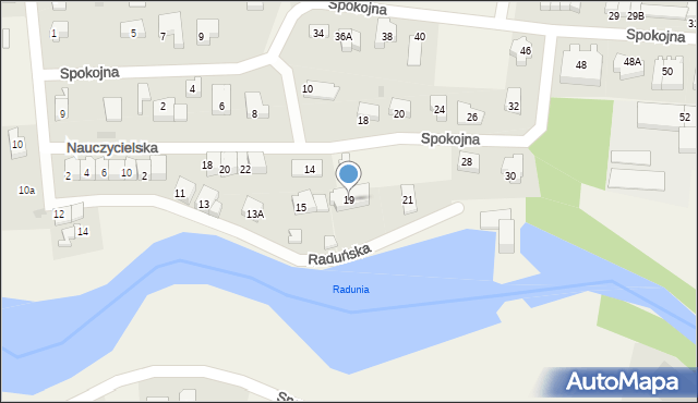 Straszyn, Raduńska, 19, mapa Straszyn