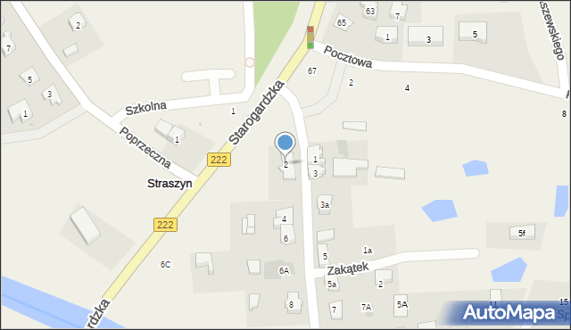 Straszyn, Raduńska, 2, mapa Straszyn