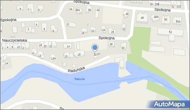 Straszyn, Raduńska, 21, mapa Straszyn