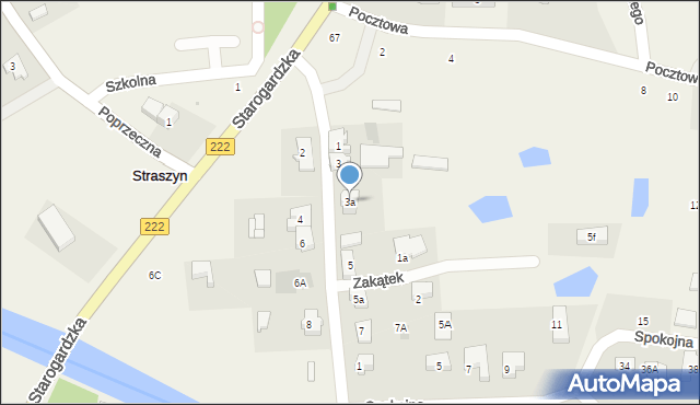 Straszyn, Raduńska, 3a, mapa Straszyn