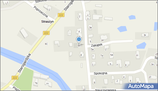 Straszyn, Raduńska, 6A, mapa Straszyn