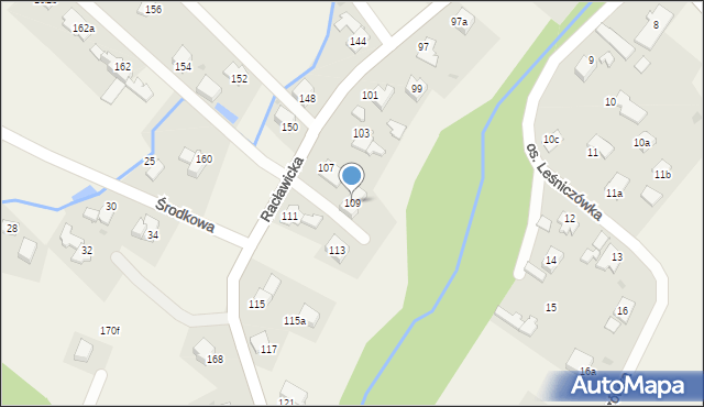 Sułkowice, Racławicka, 109, mapa Sułkowice