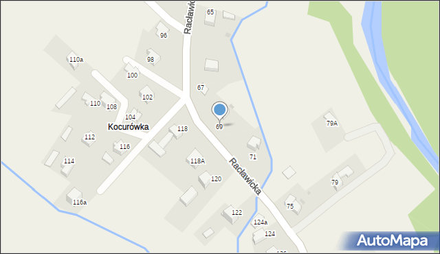 Sułkowice, Racławicka, 69, mapa Sułkowice