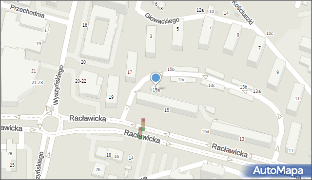 Świdnik, Racławicka, 15a, mapa Świdnika