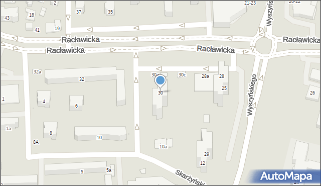 Świdnik, Racławicka, 30, mapa Świdnika