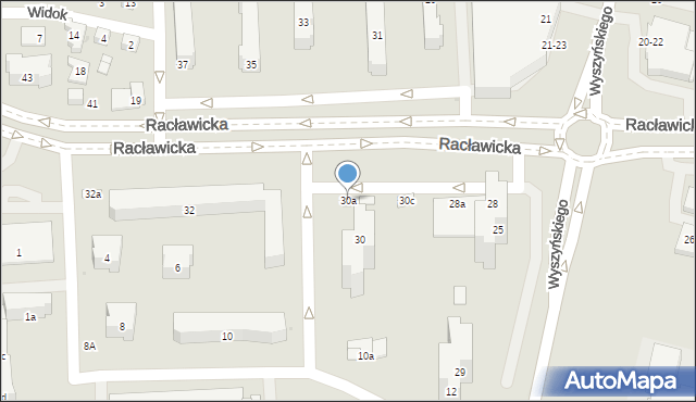 Świdnik, Racławicka, 30a, mapa Świdnika