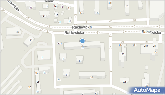 Świdnik, Racławicka, 32, mapa Świdnika