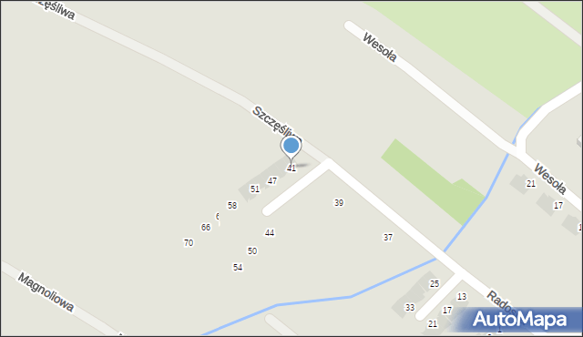 Świebodzice, Radosna, 41, mapa Świebodzice