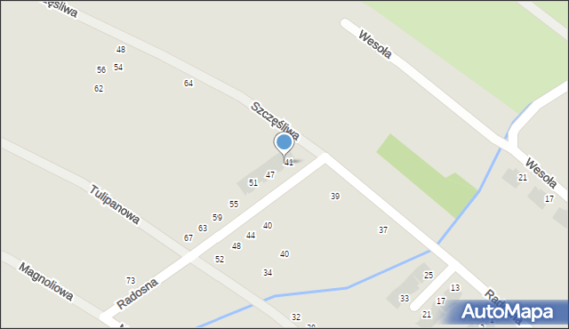 Świebodzice, Radosna, 43, mapa Świebodzice