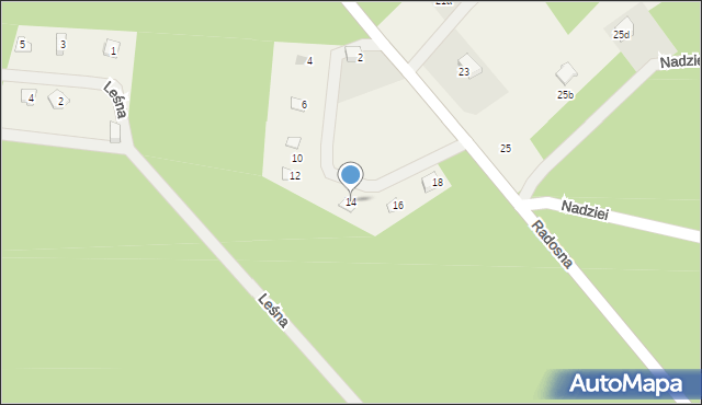 Świniotop, Radosna, 14, mapa Świniotop