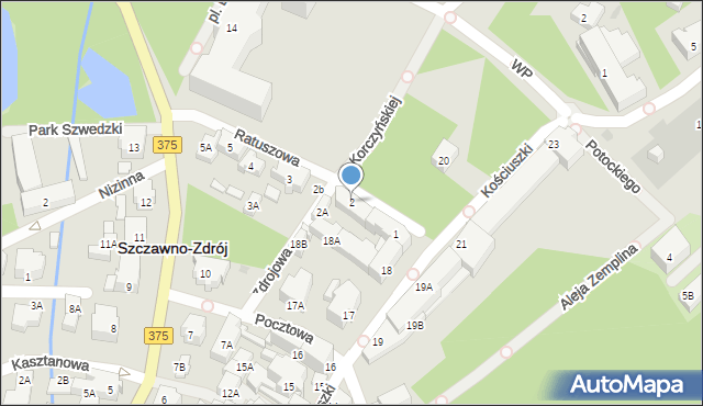 Szczawno-Zdrój, Ratuszowa, 2, mapa Szczawno-Zdrój